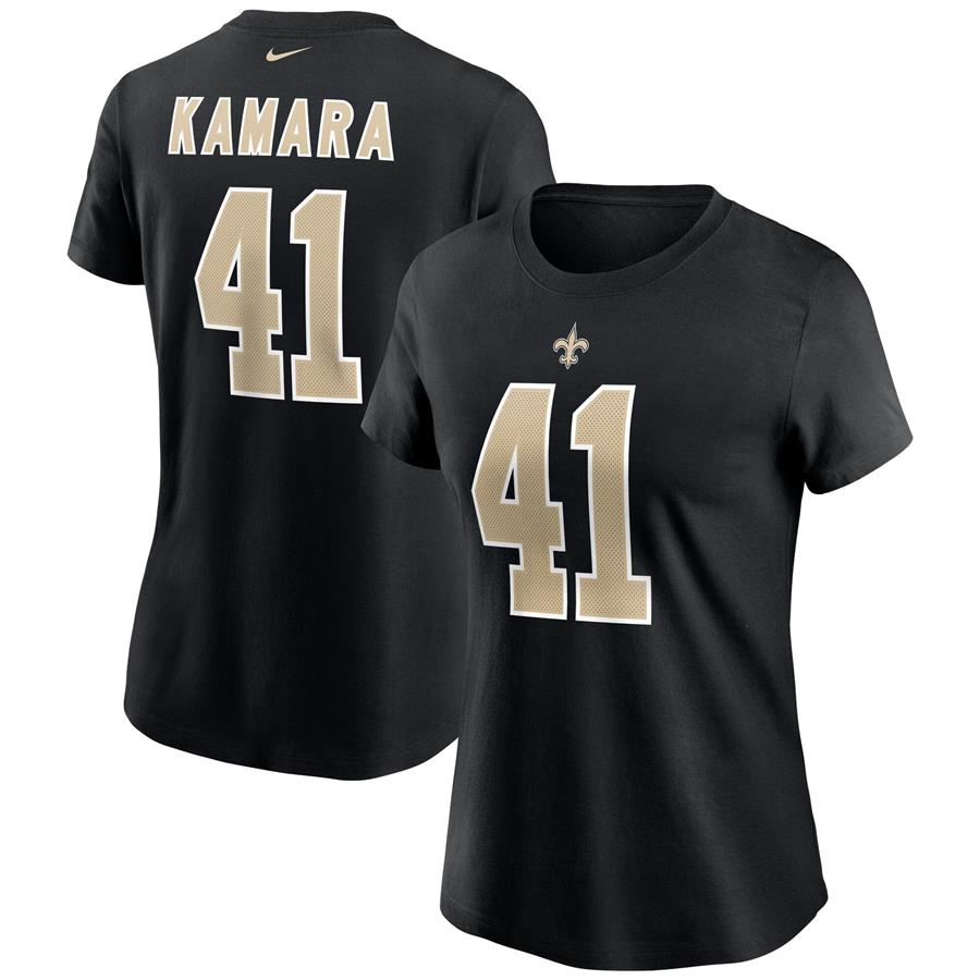 Alvin Kamara New Orleans Saints Nike Women's Name & Number T-Shirt - Black