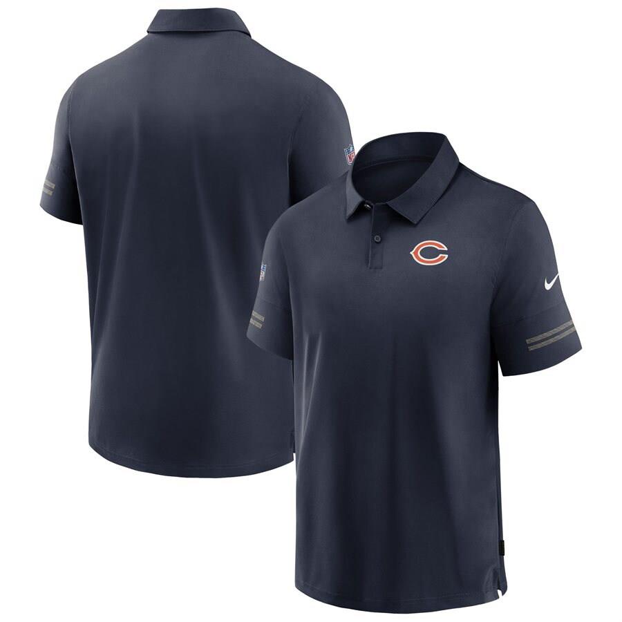 Chicago Bears Logo Nike Sideline Elite Performance Polo - Navy