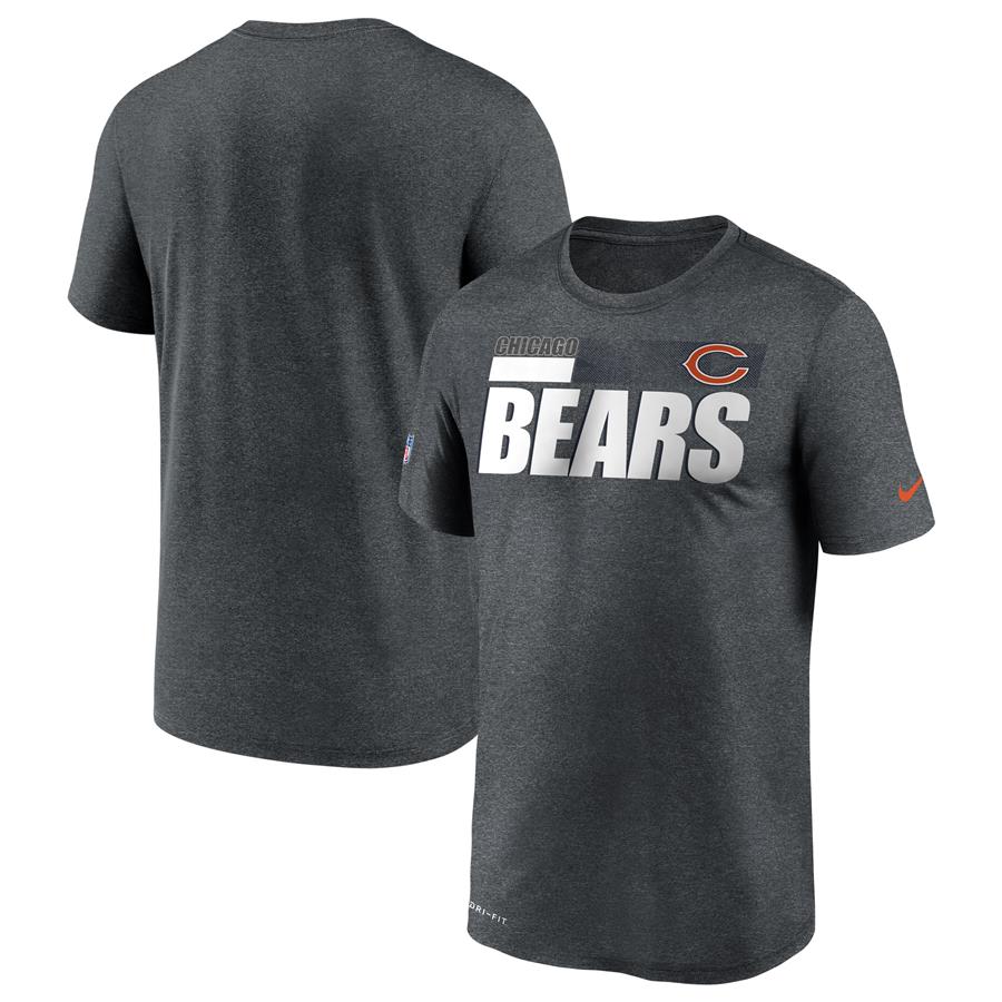 Chicago Bears Nike Sideline Impact Legend Performance T-Shirt - Heather Charcoal