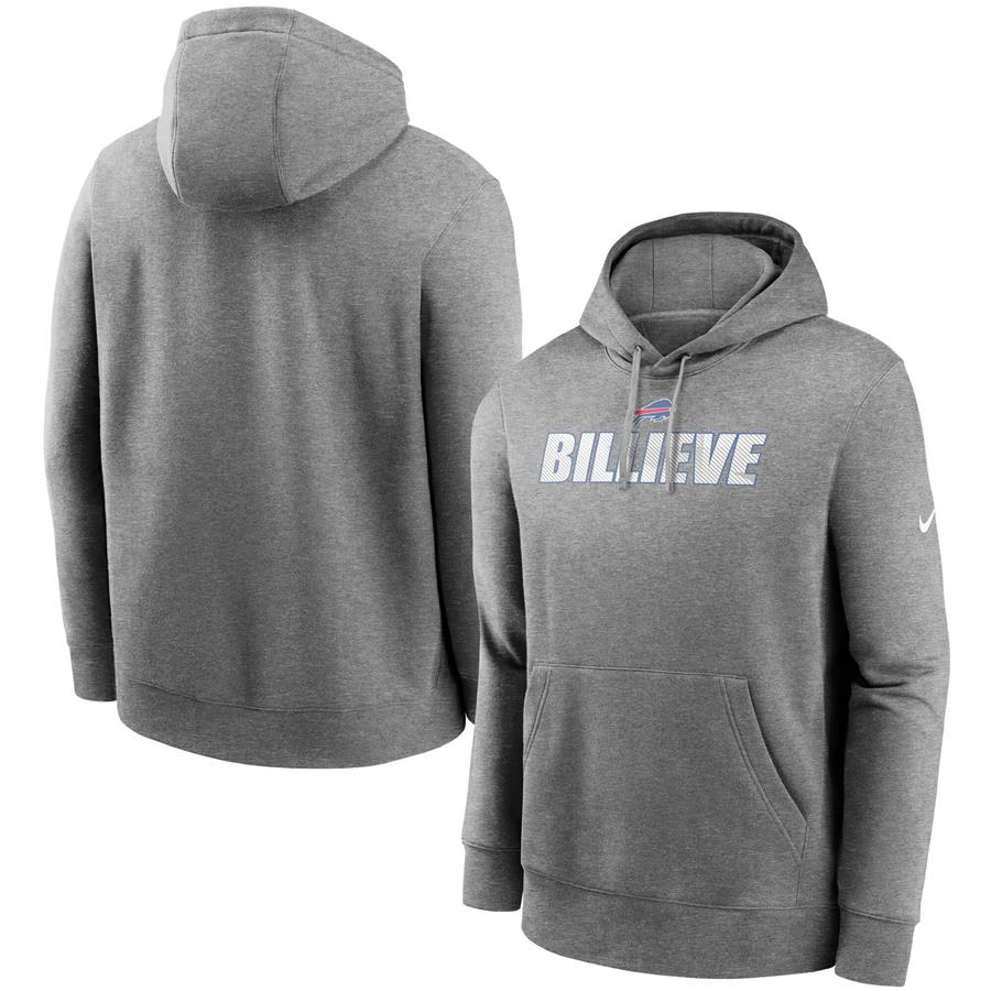 Buffalo Bills Nike Fan Gear Local Club Pullover Hoodie - Heathered Charcoal