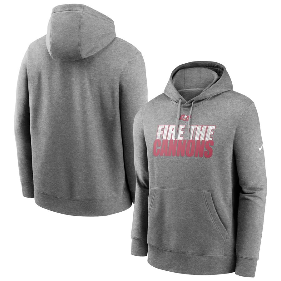 Tampa Bay Buccaneers Nike Fan Gear Local Club Pullover Hoodie - Heathered Pewter