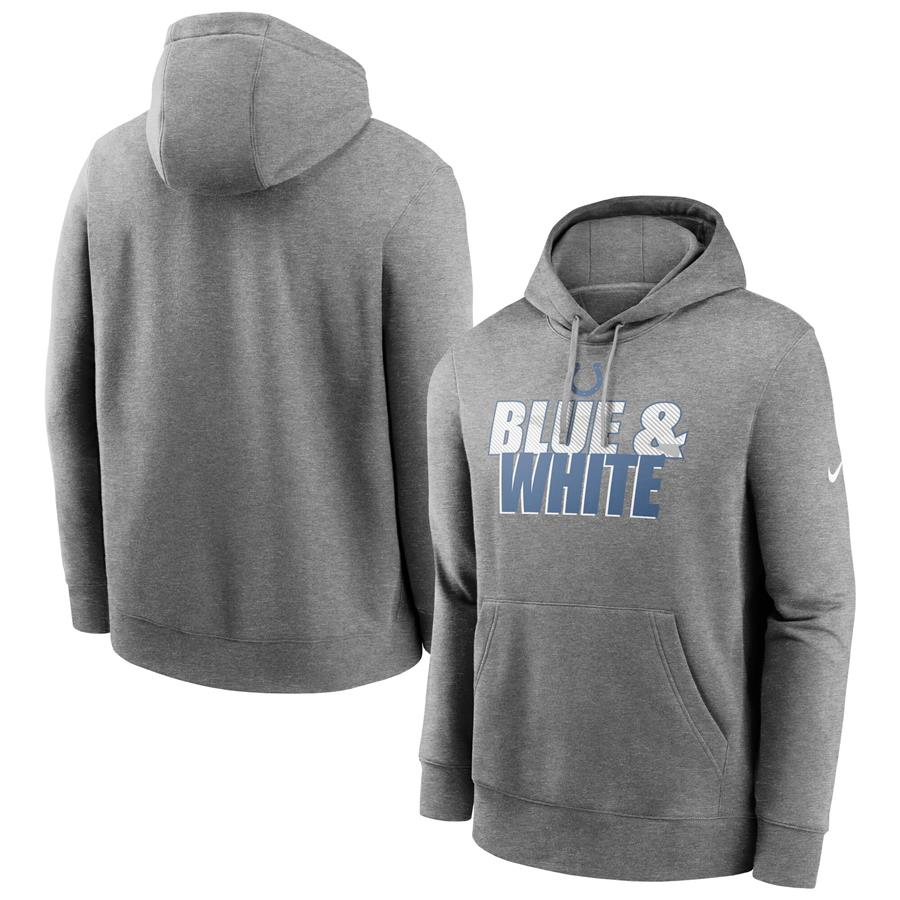 Indianapolis Colts Nike Fan Gear Local Club Pullover Hoodie - Heathered Charcoal