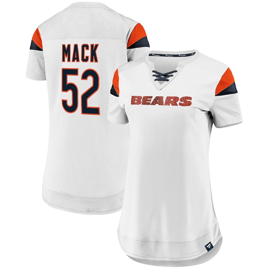 Khalil Mack Chicago Bears Fanatics Branded Women's Athena Name & Number Fashion Top - White