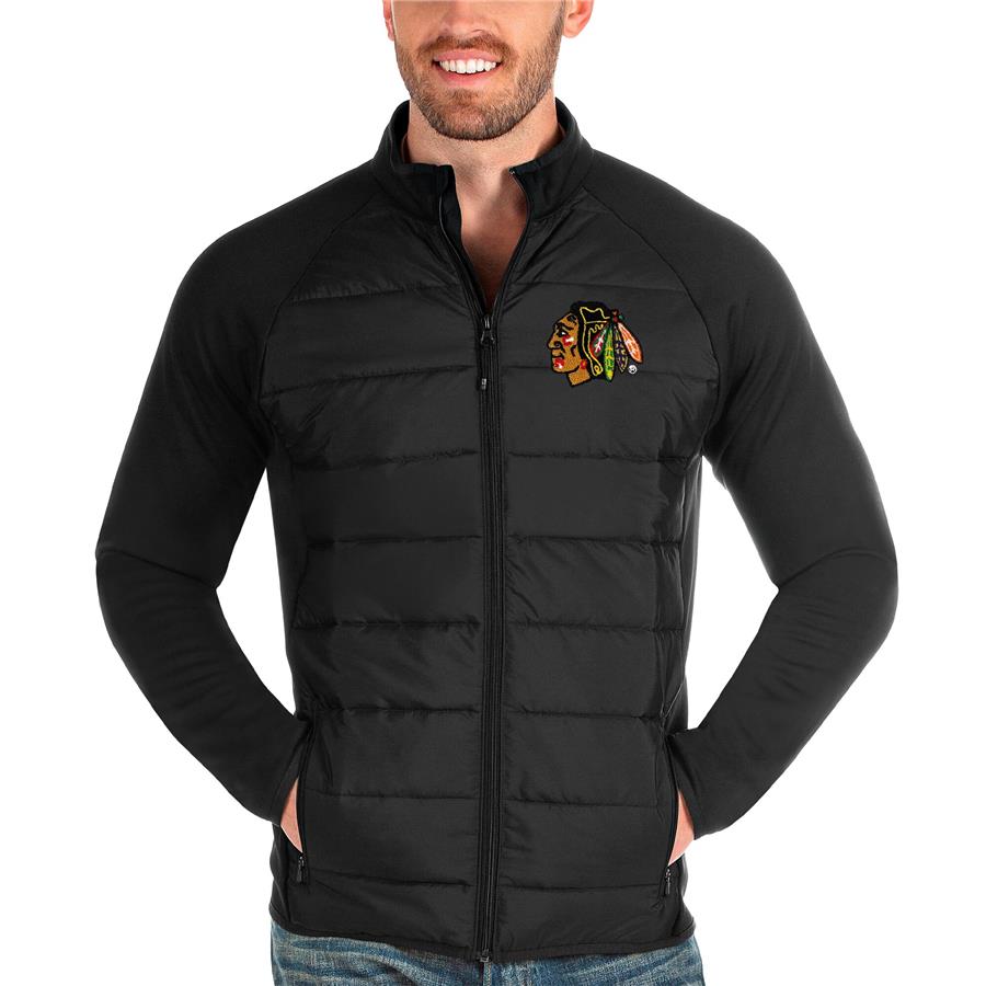 Chicago Blackhawks Antigua Altitude Full-Zip Jacket - Black