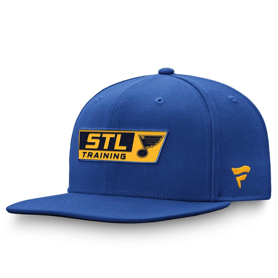 St. Louis Blues Fanatics Branded Authentic Pro Training Camp Practice Snapback Hat - Blue