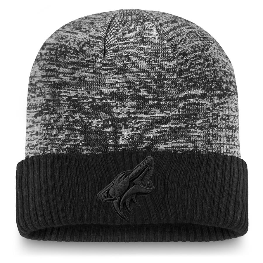 Arizona Coyotes Fanatics Branded Authentic Pro Travel & Training Cuffed Knit Hat - Black