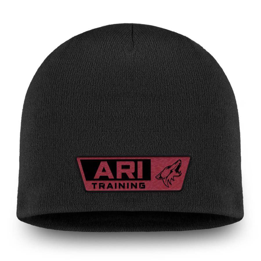 Arizona Coyotes Fanatics Branded Authentic Pro Training Camp Practice Knit Beanie - Black