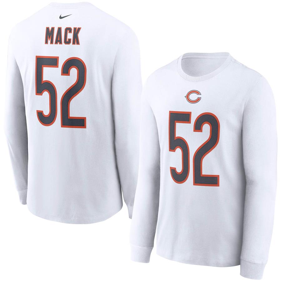 Khalil Mack Chicago Bears Nike Player Name & Number Long Sleeve T-Shirt - White