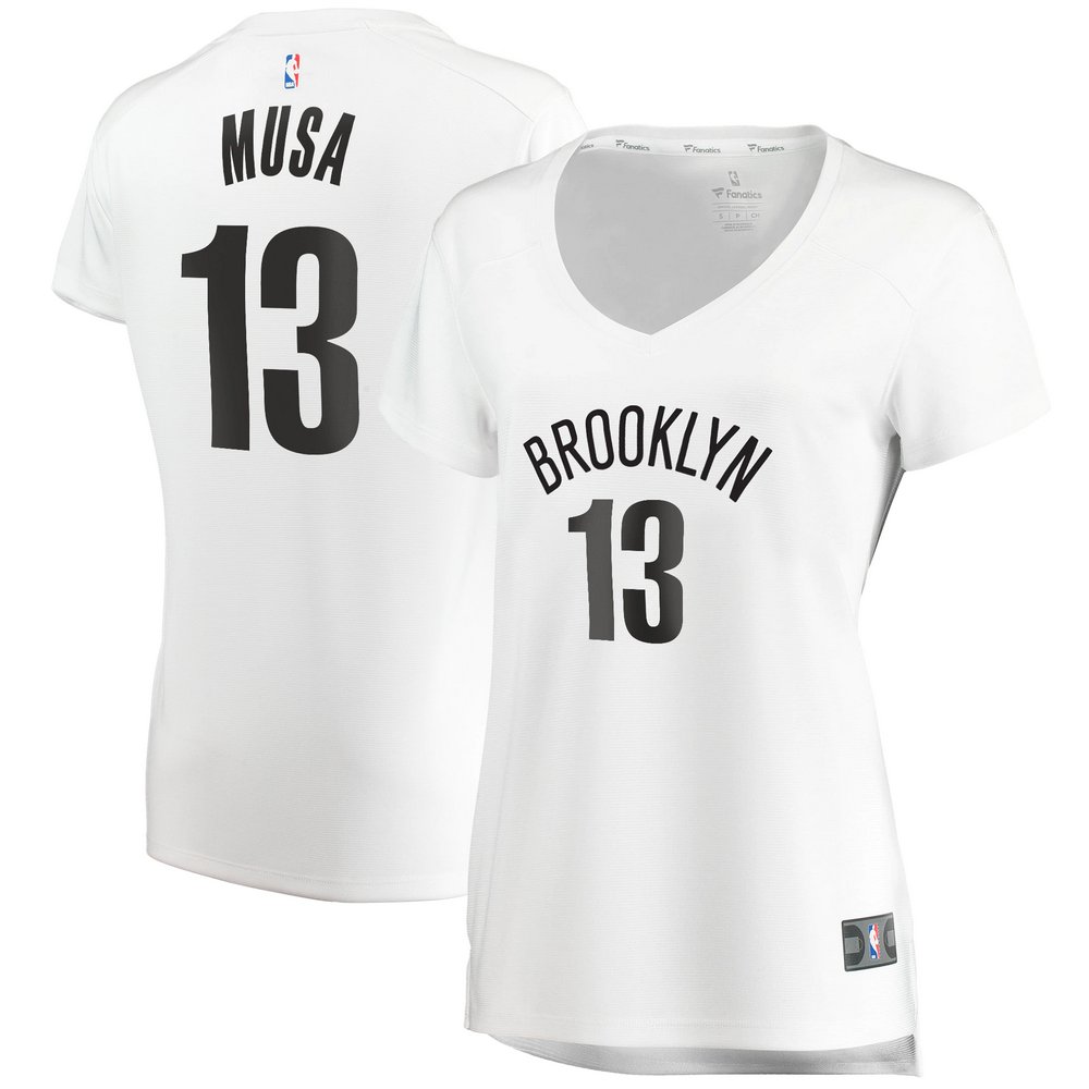 Dzanan Musa Brooklyn Nets Fanatics Branded Women's Fast Break Player Jersey - Association Edition - White