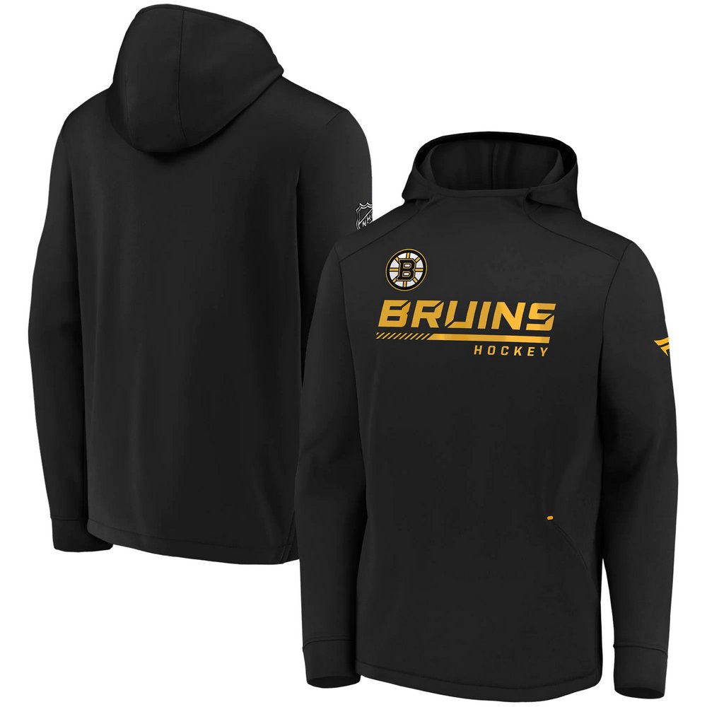 Boston Bruins Fanatics Branded Authentic Pro Locker Room Pullover Hoodie - Black