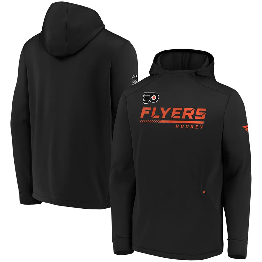 Philadelphia Flyers Fanatics Branded Authentic Pro Locker Room Pullover Hoodie - Black