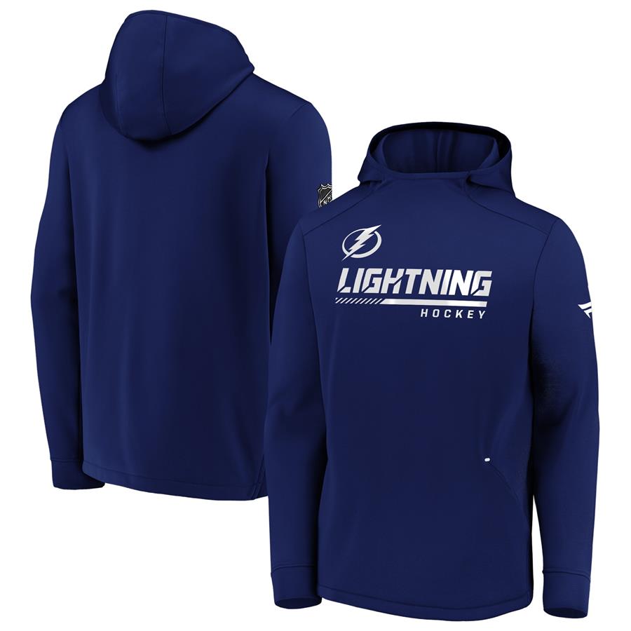 Tampa Bay Lightning Fanatics Branded Authentic Pro Locker Room Pullover Hoodie - Blue