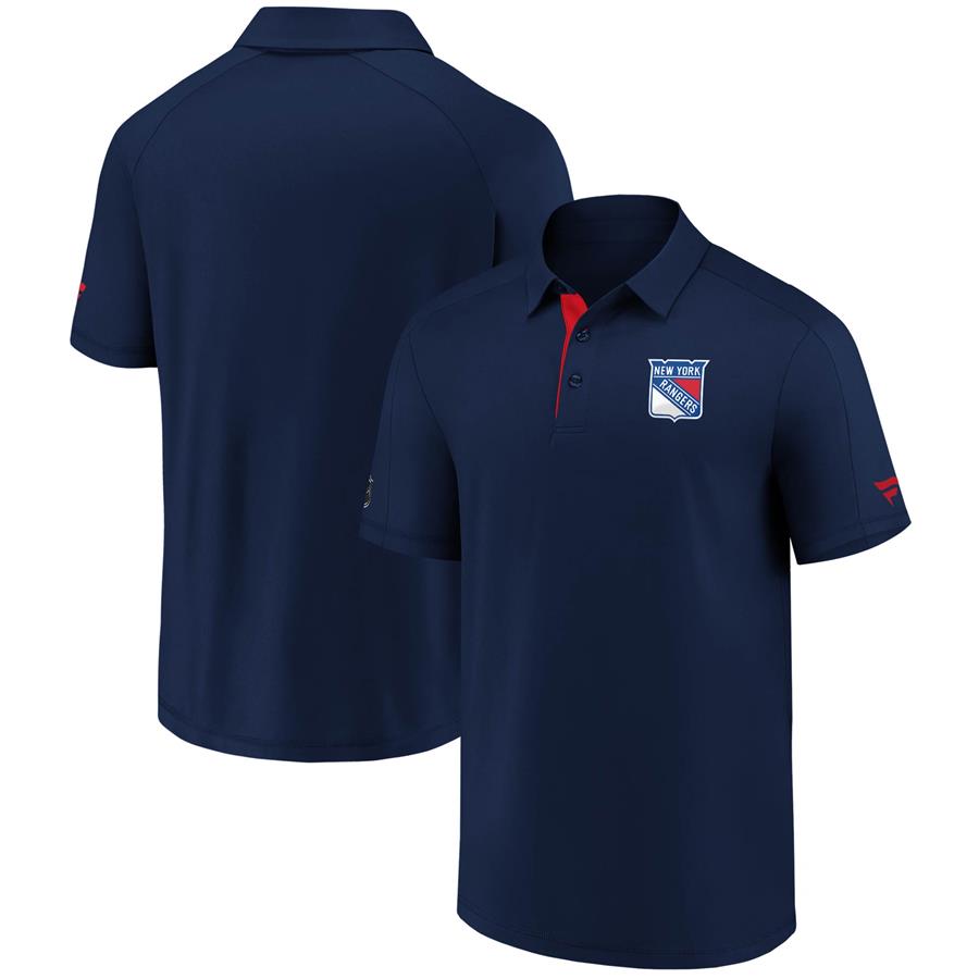 New York Rangers Fanatics Branded Authentic Pro Locker Room Polo - Navy