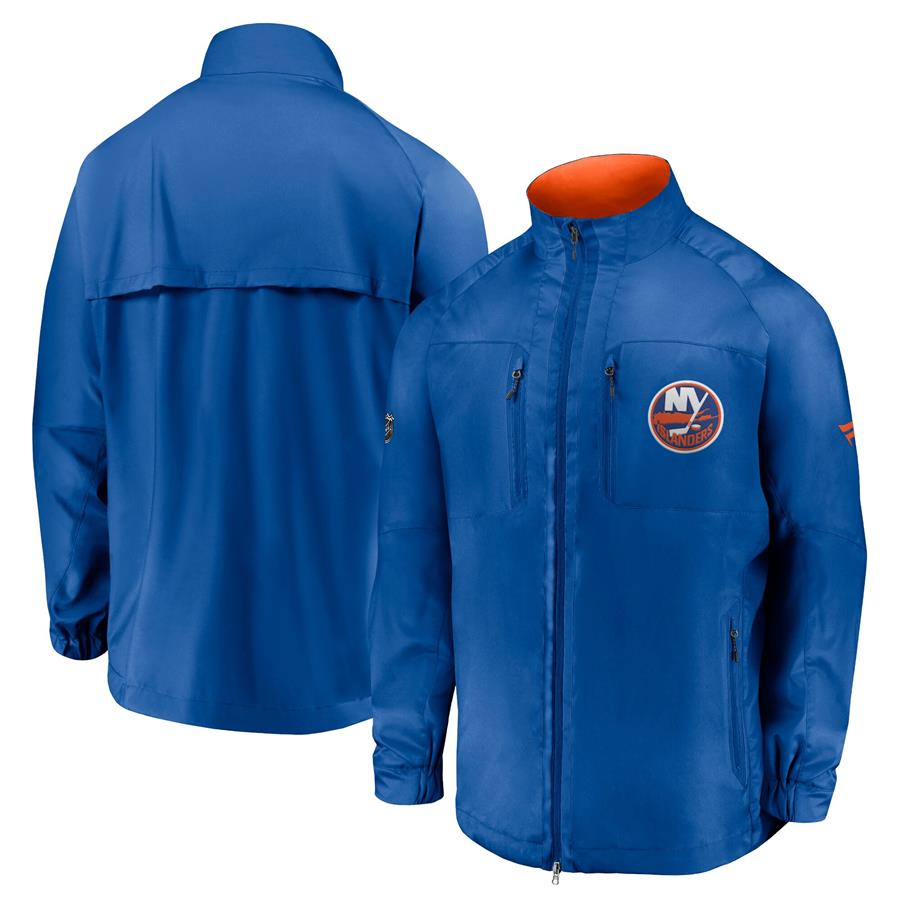 New York Islanders Fanatics Branded Authentic Pro Locker Room Rink Raglan Full-Zip Jacket - Royal