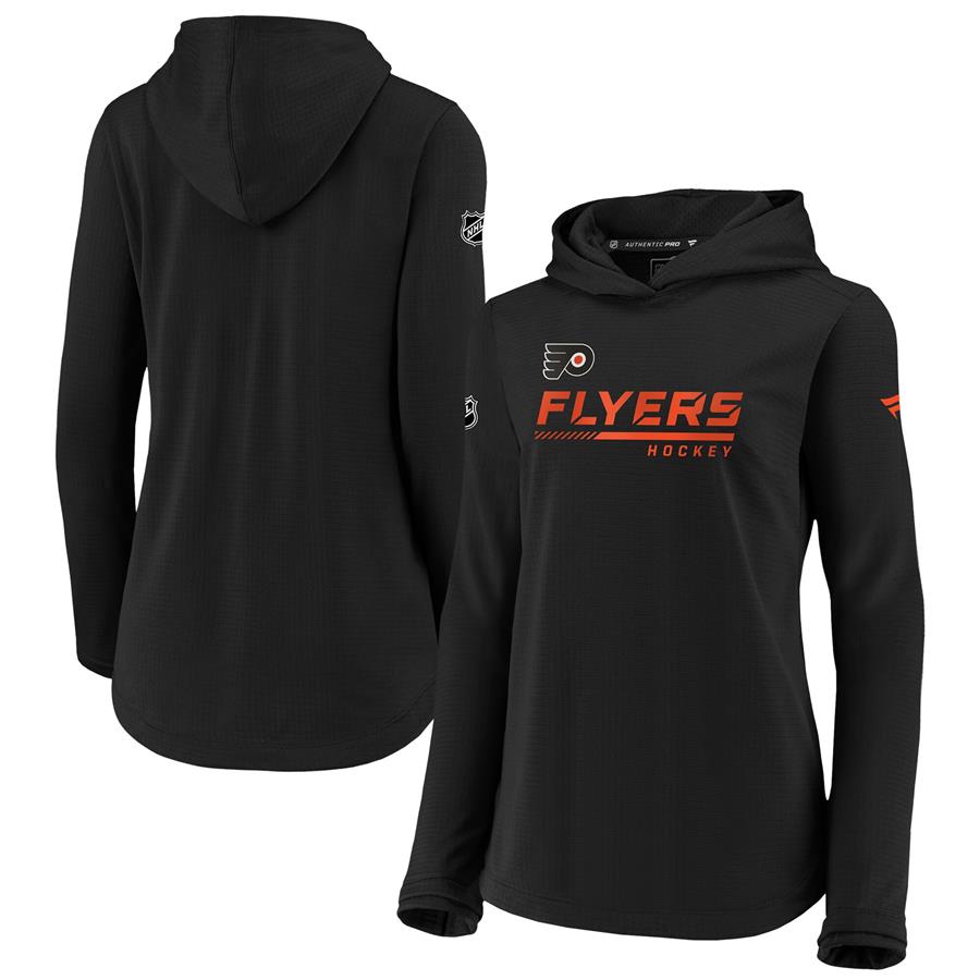 Philadelphia Flyers Fanatics Branded Women's Authentic Pro Pullover Hoodie - Black