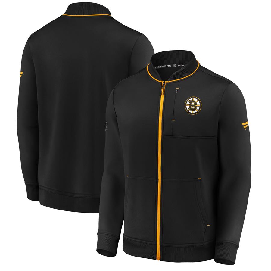 Boston Bruins Fanatics Branded Authentic Pro Locker Room Full-Zip Jacket - Black