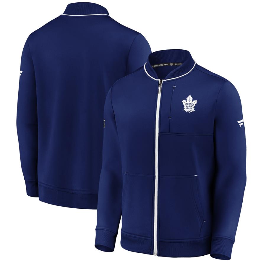 Toronto Maple Leafs Fanatics Branded Authentic Pro Locker Room Full-Zip Jacket - Blue