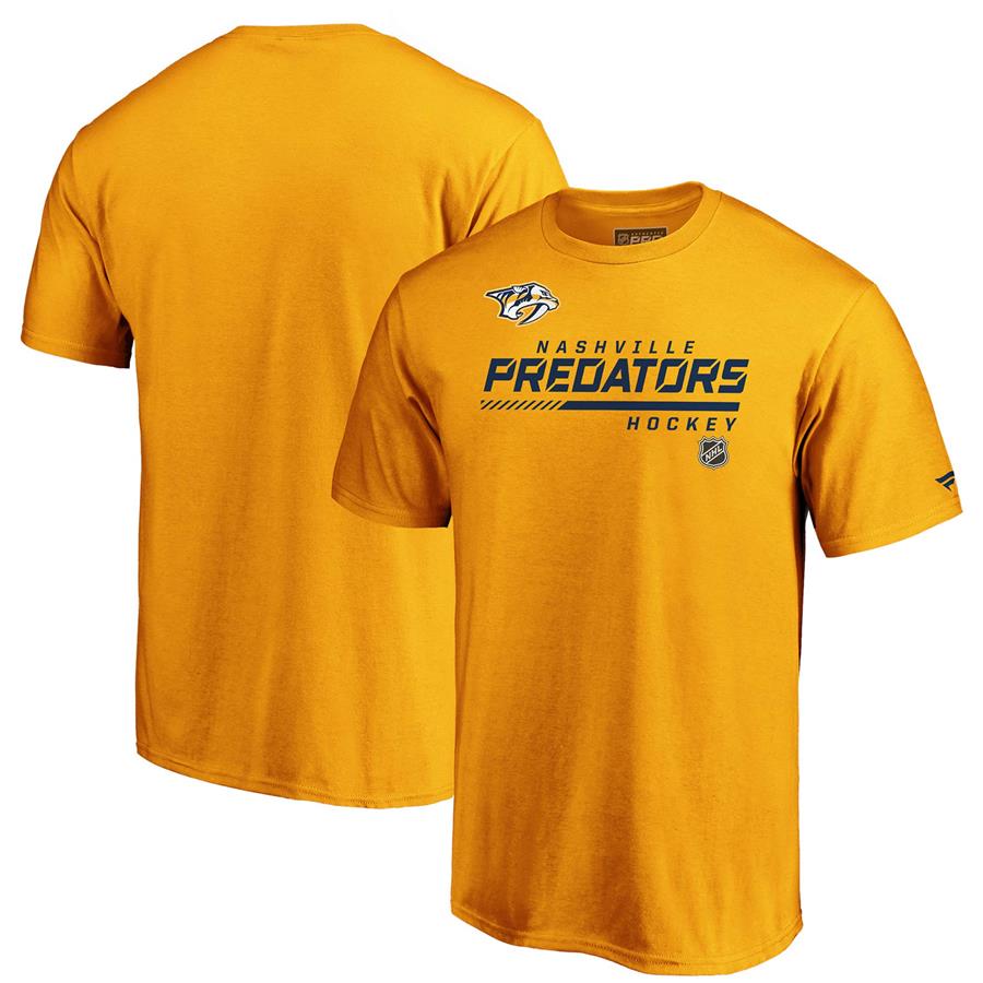 Nashville Predators Fanatics Branded Authentic Pro Core Collection Prime T-Shirt - Gold