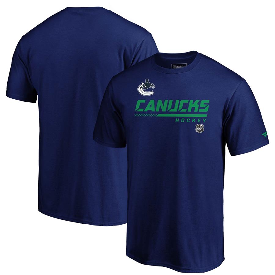 Vancouver Canucks Fanatics Branded Authentic Pro Core Collection Prime T-Shirt - Blue