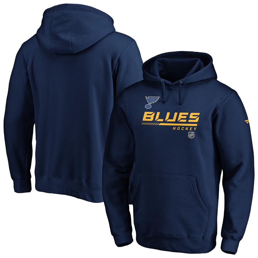 St. Louis Blues Fanatics Branded Authentic Pro Core Collection Prime Pullover Hoodie - Navy