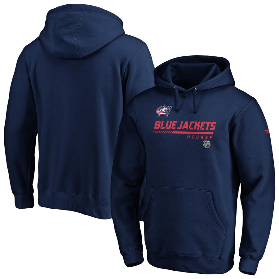 Columbus Blue Jackets Fanatics Branded Authentic Pro Core Collection Prime Pullover Hoodie - Navy