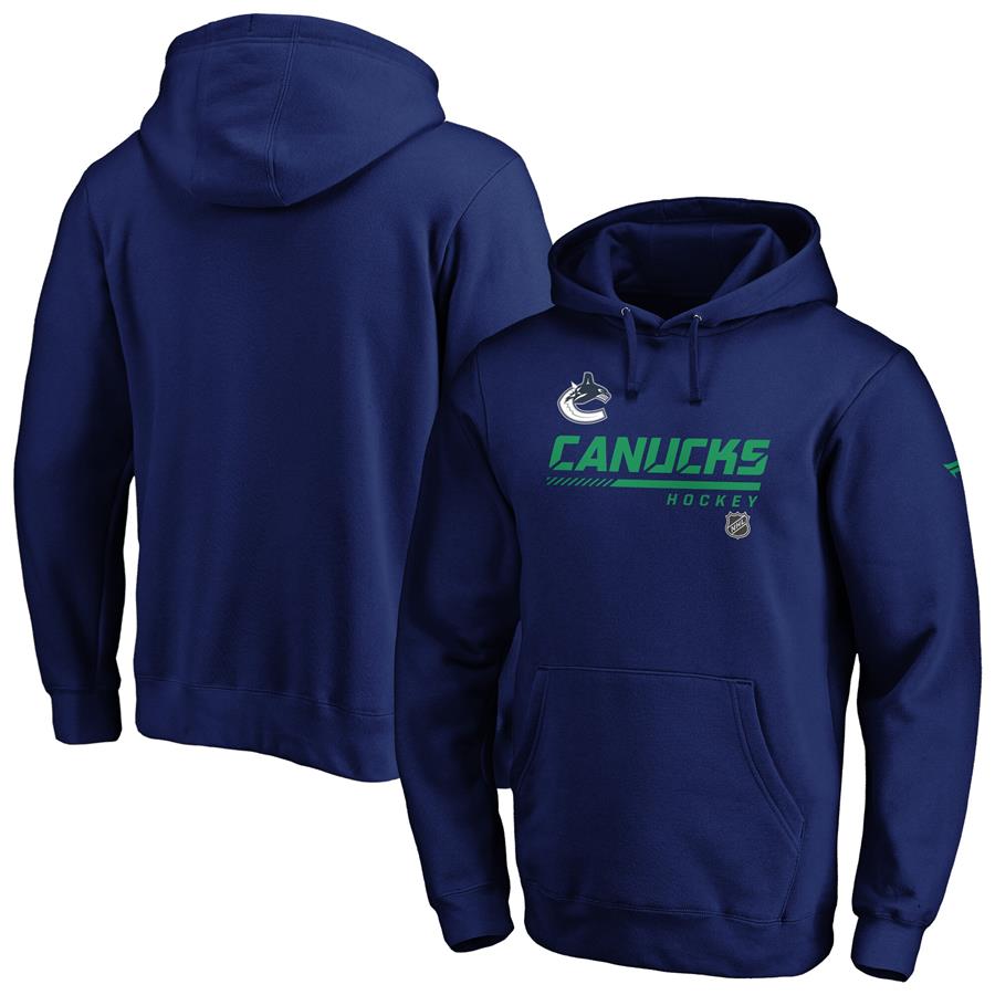 Vancouver Canucks Fanatics Branded Authentic Pro Core Collection Prime Pullover Hoodie - Blue