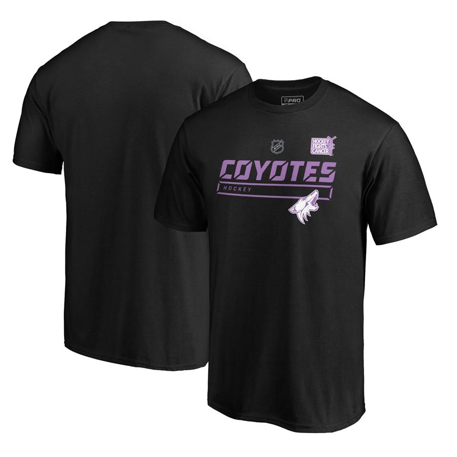 Arizona Coyotes Fanatics Branded 2020 Hockey Fights Cancer Prime T-Shirt - Black
