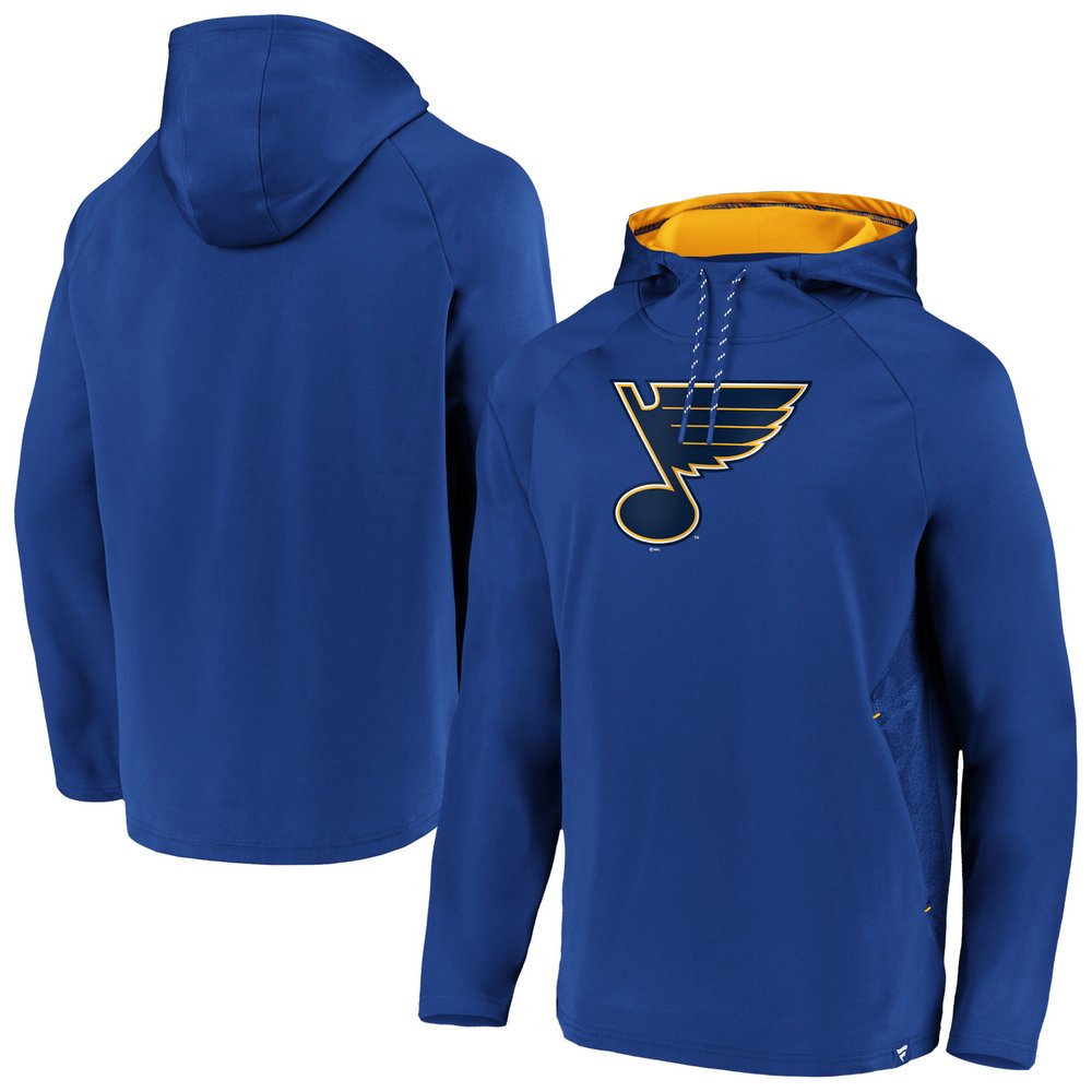 St. Louis Blues Fanatics Branded Iconic Defender Fleece Pullover Hoodie - Blue