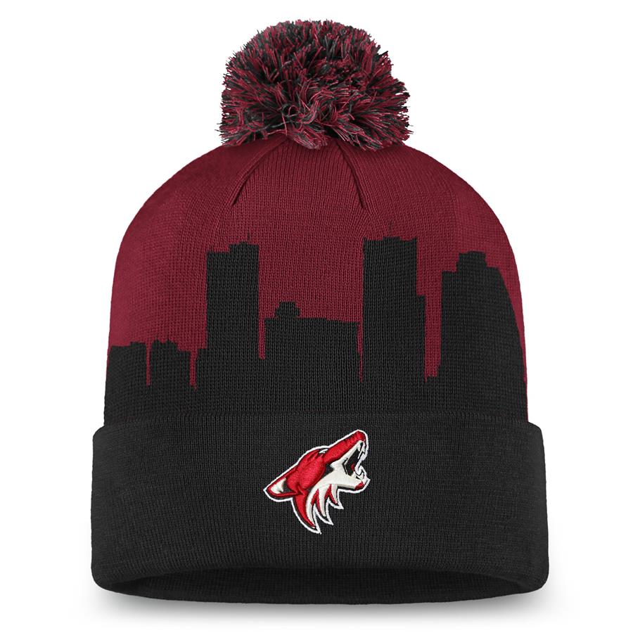Arizona Coyotes Fanatics Branded Hometown Cuffed Knit Hat with Pom - Black