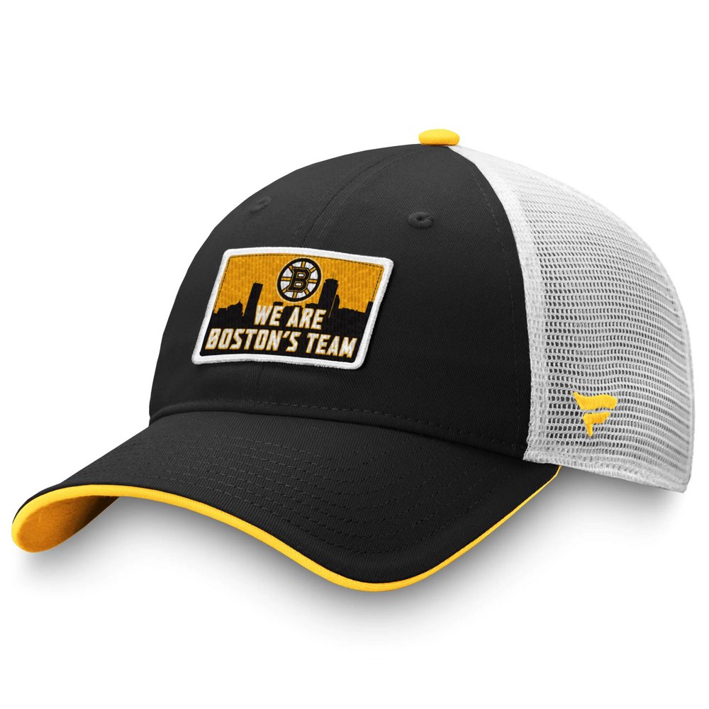 Boston Bruins Fanatics Branded Hometown Trucker Snapback Hat - Black