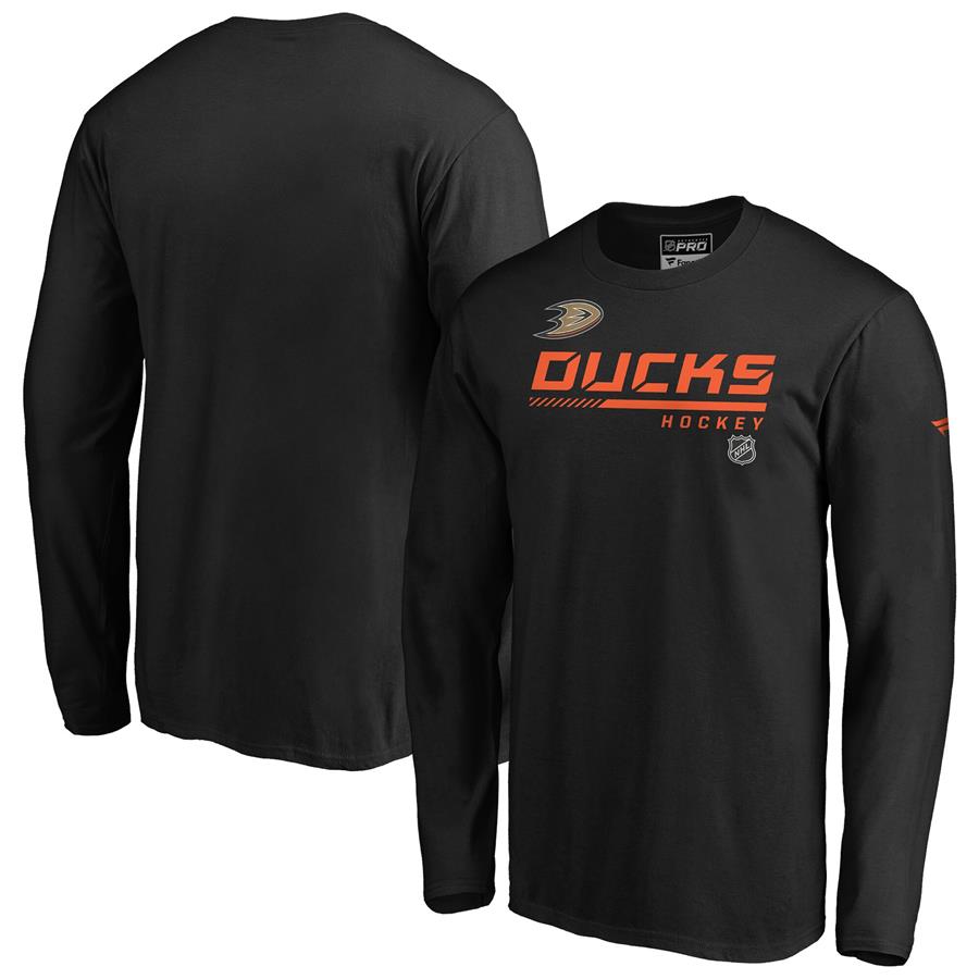Anaheim Ducks Fanatics Branded Authentic Pro Core Collection Prime Long Sleeve T-Shirt - Black
