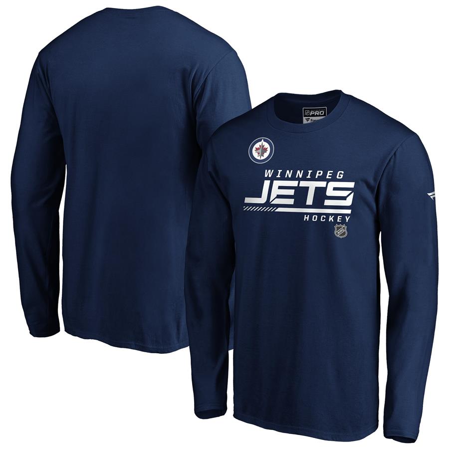 Winnipeg Jets Fanatics Branded Authentic Pro Core Collection Prime Long Sleeve T-Shirt - Navy