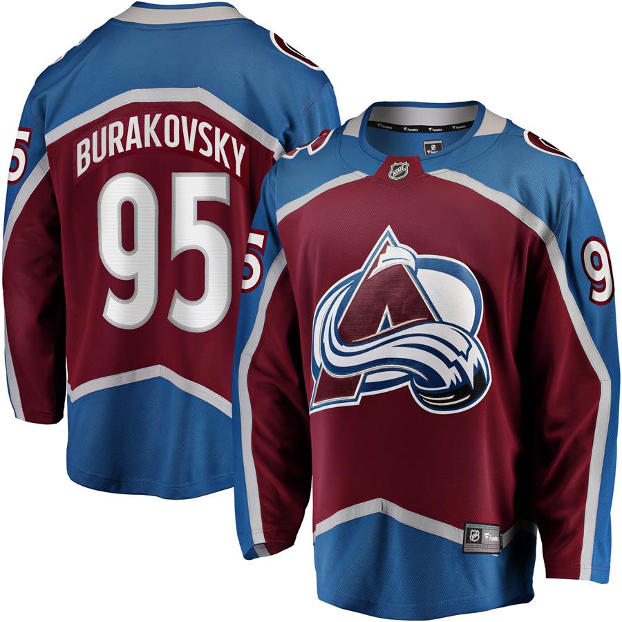 Andre Burakovsky Colorado Avalanche Fanatics Branded Team Color Breakaway Player Jersey - Burgundy
