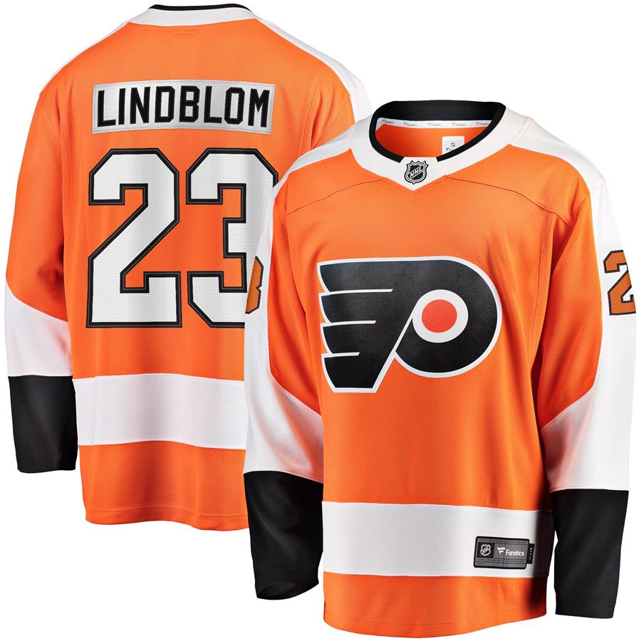 Oskar Lindblom Philadelphia Flyers Fanatics Branded Team Color Breakaway Player Jersey - Orange