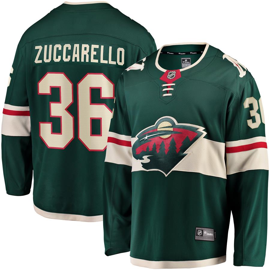 Mats Zuccarello Minnesota Wild Fanatics Branded Team Color Breakaway Player Jersey - Green