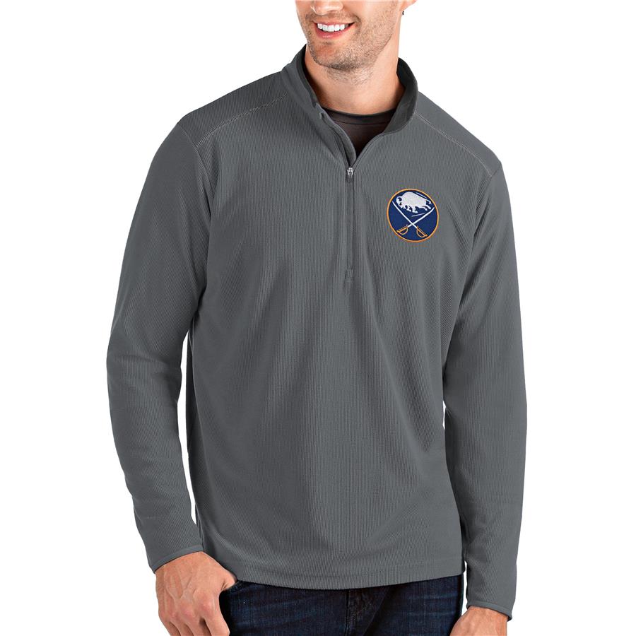 Buffalo Sabres Antigua Glacier Quarter-Zip Pullover Jacket - Gray