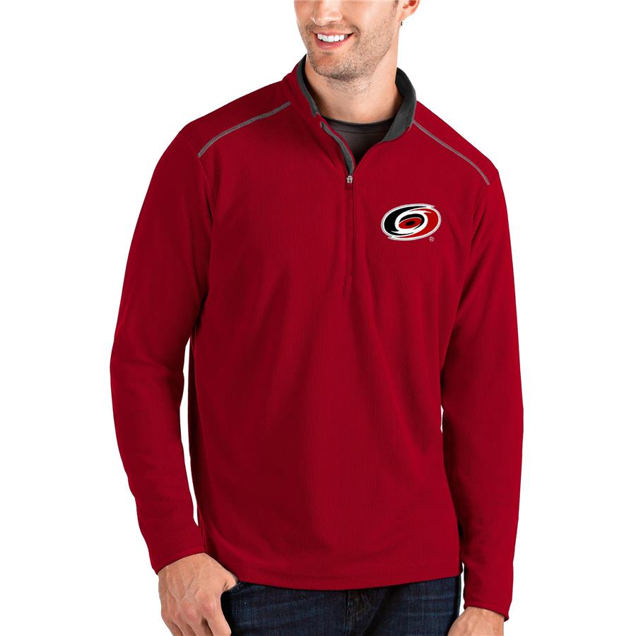 Carolina Hurricanes Antigua Glacier Quarter-Zip Pullover Jacket - Red