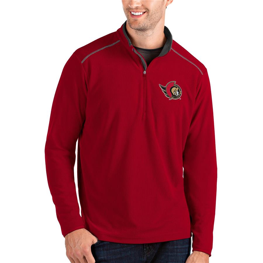 Ottawa Senators Antigua Glacier Quarter-Zip Pullover Jacket - Red