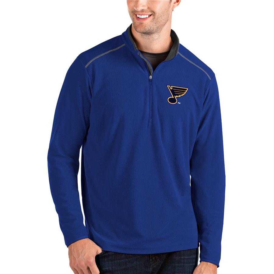 St. Louis Blues Antigua Glacier Quarter-Zip Pullover Jacket - Blue