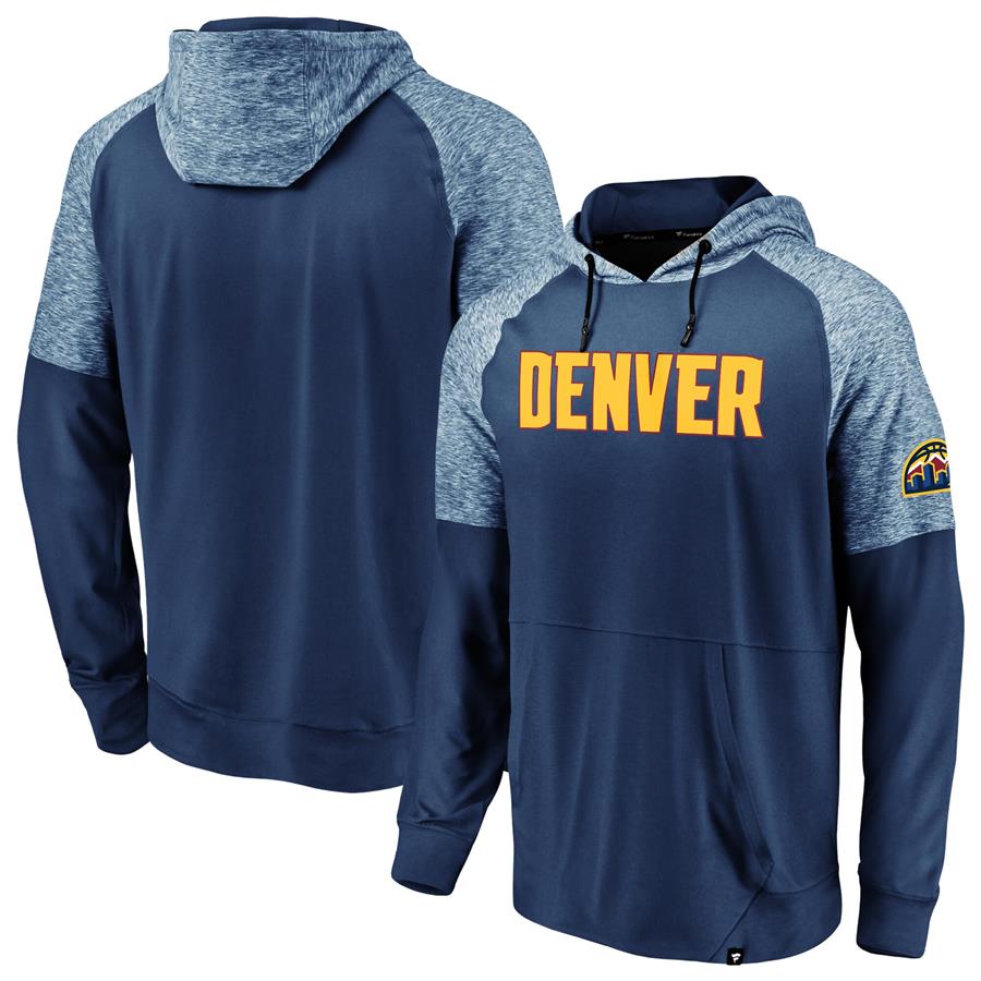 Denver Nuggets Fanatics Branded Made To Move Space Dye Raglan Pullover Hoodie - Navy