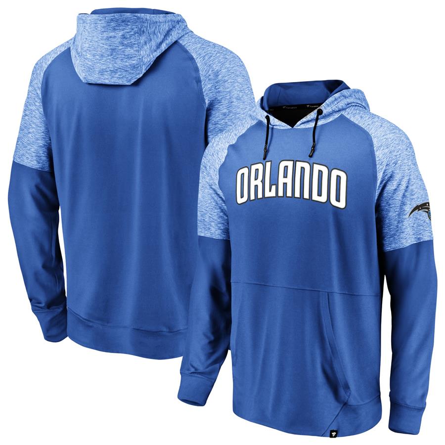 Detroit Pistons Fanatics Branded Made To Move Space Dye Raglan Pullover Hoodie - Blue