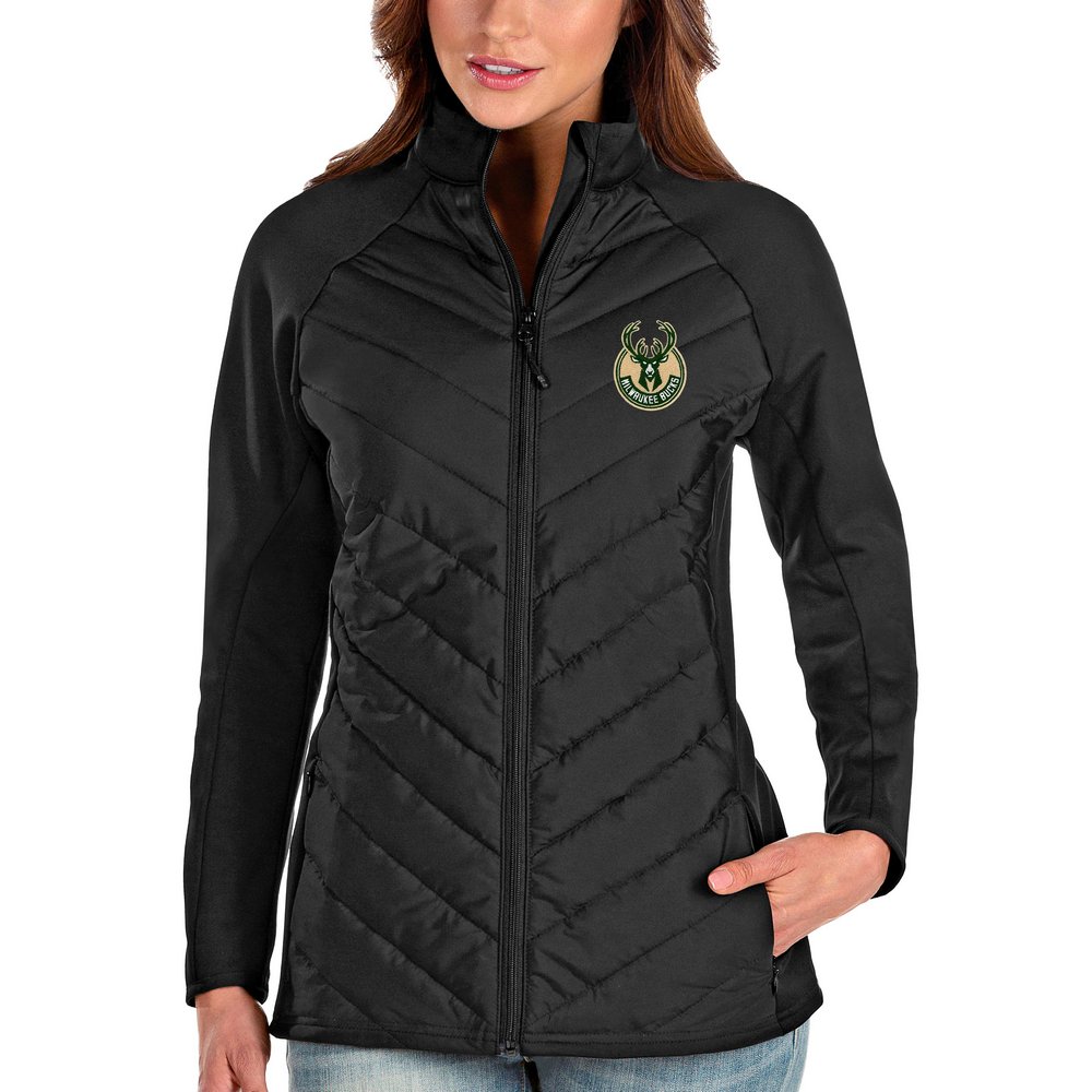 Milwaukee Bucks Antigua Women's Altitude Full-Zip Jacket - Black