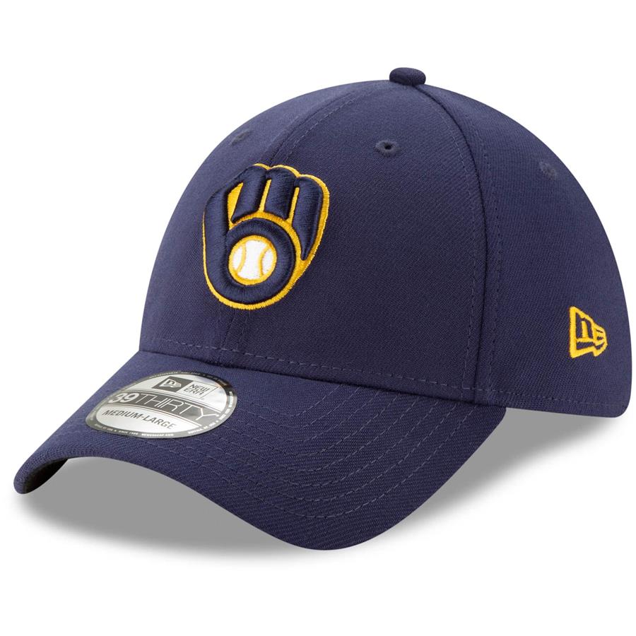Milwaukee Brewers New Era Game Team Classic 39THIRTY Flex Hat - Navy