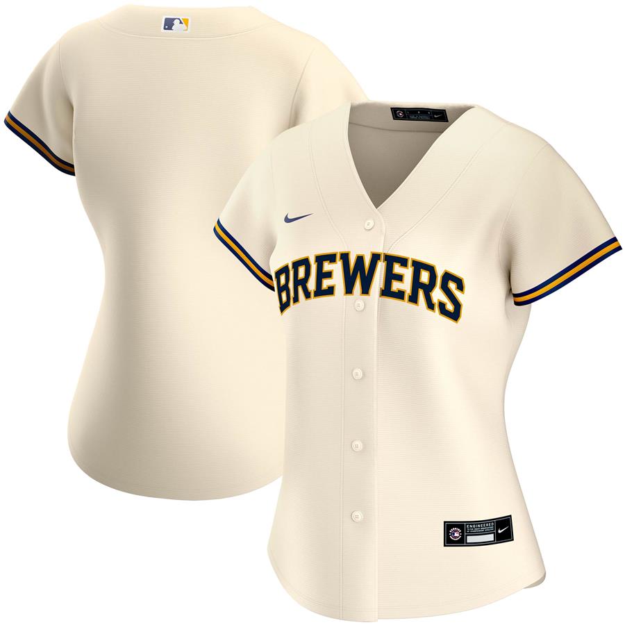 Milwaukee Brewers Nike Women's Home Replica Team Jersey - Cream