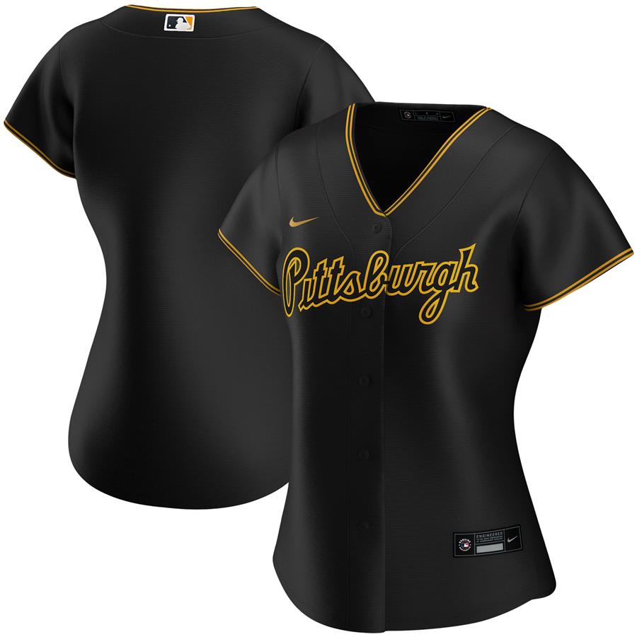 Pittsburgh Pirates Nike Women's Alternate Replica Team Script Jersey - Black