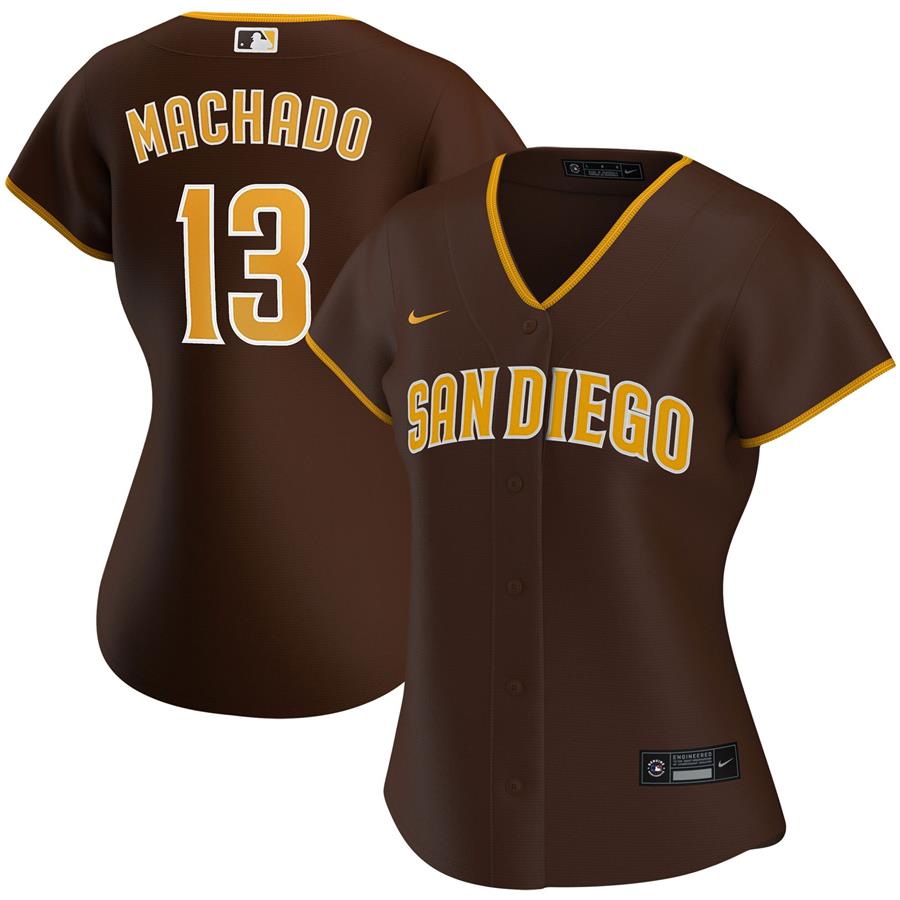 Manny Machado San Diego Padres Nike Women's Road Replica Player Jersey - Brown