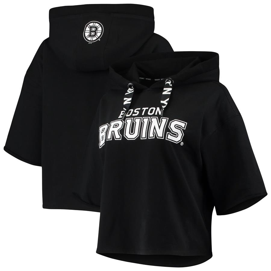 Boston Bruins DKNY Sport Women's The Emma Pullover Hoodie - Black