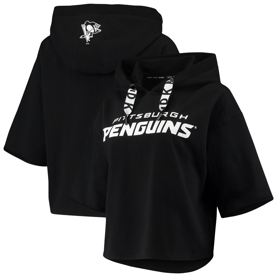Pittsburgh Penguins DKNY Sport Women's The Emma Pullover Hoodie - Black