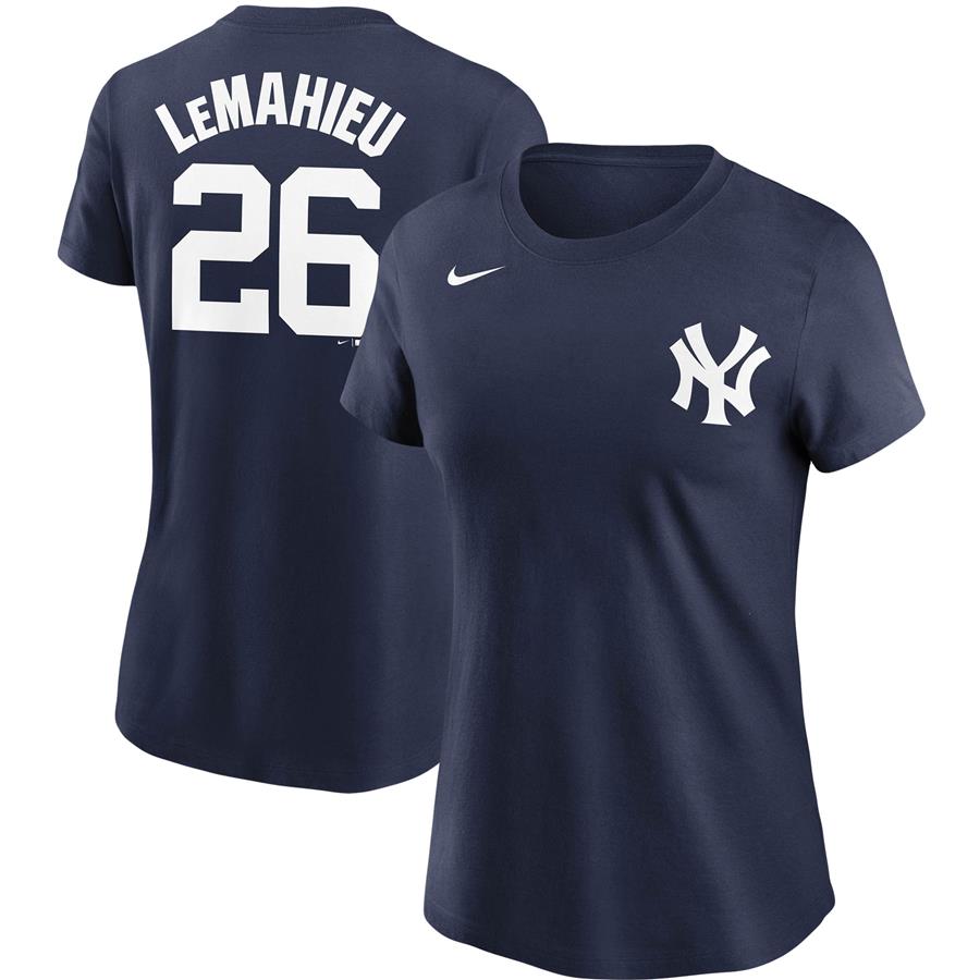 DJ LeMahieu New York Yankees Nike Women's Name & Number T-Shirt - Navy