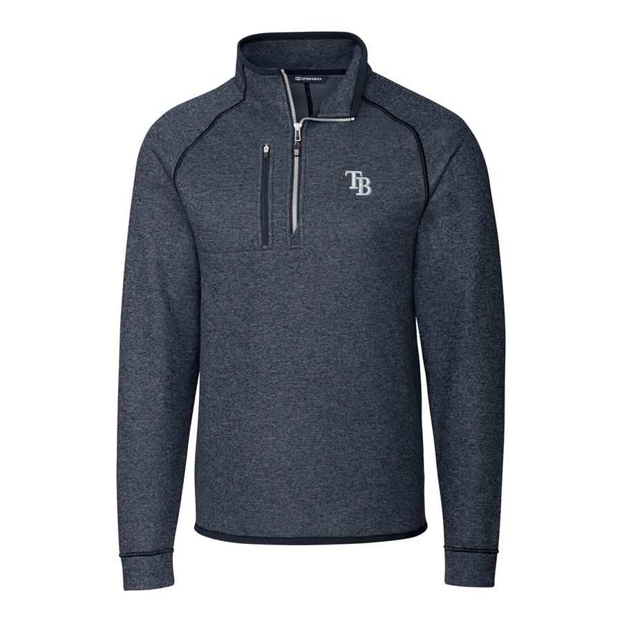 Tampa Bay Rays Cutter & Buck Mainsail Half-Zip Pullover Jacket - Navy